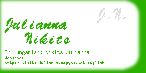 julianna nikits business card